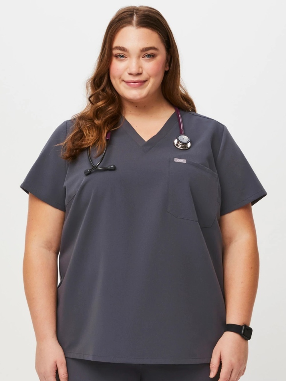 Figs Catarina One-Pocket Scrub Top Charcoal Women’s 3XL NWT NIB